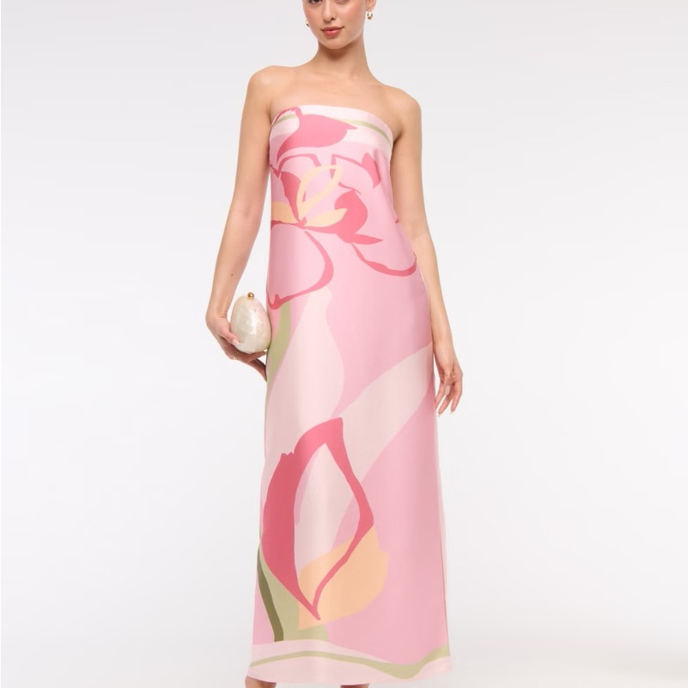 Abercrombie Julia Strapless Slip Maxi Dress